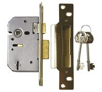 ERA 202-31 Viscount 2.5-inch/ 64mm 5 Lever High Security Mortice Sashlock - Brass Effect, Gold