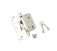 ERA 287-62 2.5-inch 64mm 2-Lever Rebated Door Lock with Chrome Effect, grey