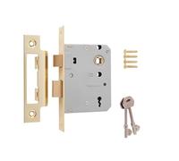 ERA 3 Lever Brass Effect Mortice Lock Sashlock, 76mm (3") Mortice Sashlock, Door Lock with Key for Internal and External Doors
