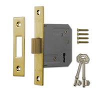 Era 3 Lever Mortice Deadlock 76mm 3" - Brass Finish