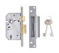 Era 3" Viscount Mortice 5 Lever Sash Lock Satin Chrome With X2 Keys