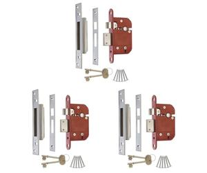 ERA 362-61 Fortress 262 & 362 BS 5 Lever Sashlock, Chrome (Pack of 3)