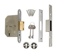 ERA 5 Lever Viscount Deadbolt Mortice Lock - 3" Backset with Chrome Finish