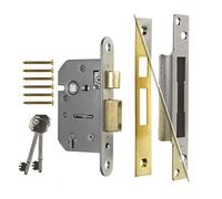 ERA 5 Lever Viscount Sashbolt Mortice Lock - 3" Reversible Backset with Chrome/Brass Finish