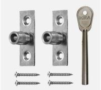 Era 822-52 Sash Window Stop 2 Locks & 1 Key Satin Chrome