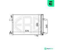 ERA AIR CONDITIONING CONDENSER 667047 FOR OPEL VAUXHALL CHEVROLET