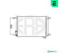ERA AIR CONDITIONING CONDENSER 667094 FOR AUDI SEAT SKODA VW