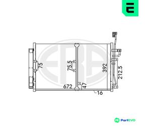 ERA AIR CONDITIONING CONDENSER 667140 FOR OPEL VAUXHALL CHEVROLET