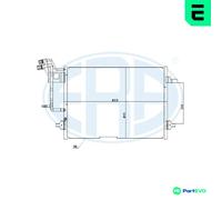 ERA AIR CONDITIONING CONDENSER 667216 FOR AUDI VW LAND ROVER
