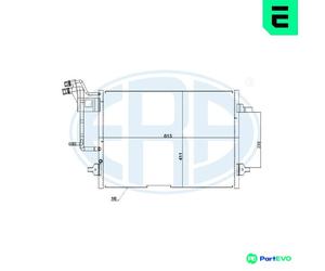 ERA AIR CONDITIONING CONDENSER 667216 FOR AUDI VW LAND ROVER