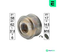 ERA ALTERNATOR FREEWHEEL CLUTCH ZN5716 FOR HYUNDAI KIA