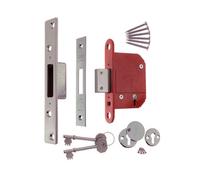 Era British Standard High Security Fortress 5 Lever Deadlock 64mm Keyed Alike - Satin Chrome