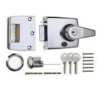 Era Double Locking Nightlatch 60mm Finish: Grey Body - Brass Cylinder