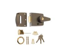 Era Double Locking Nightlatch 60mm Finish Grey Body - Brass Cylinder