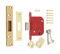ERA Fortress 26131 BS 5 Lever Deadlock Polished Brass 64mm (2.5") Mortice Lock