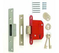 ERA Mortice Deadlock Fortress BS 3621 - 5-Lever 64mm (2.5") Security - Chrome Effect Grey