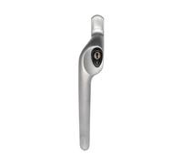 ERA Maxim Offset Locking Window Handle Left Hand Satin Chrome | PVC Windows Handle Replacement | Black Button Black Windows Handle with Key…