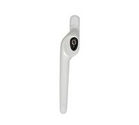 ERA Maxim Offset Locking Window Handle Left Hand White with Black Button | PVC Windows Handle Replacement | White Windows Handle with Keys