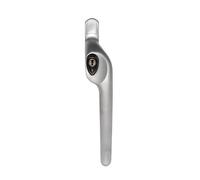 ERA Maxim Offset Locking Window Handle Right Hand Satin Chrome | PVC Windows Handle Replacement | Black Button Black Windows Handle with Key…