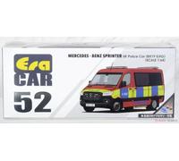 ERA MB22SPR5201 1:64 Mercedes Benz Sprinter U.K. Police Car (BX19 GXG) in Red/Yellow/Blue Diecast Model Replica