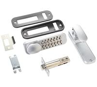 Mechanical Digital Door Lock with Holdback - Satin