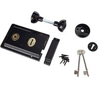 ERA Rim 6 x 4-inch Sashlock with Handles - Black, 177-10-2