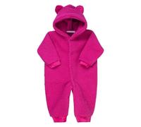 Era uma Vez Baby Bear Fleece Pramsuit - Unisex Warm Hooded All-in-One with Ears - Soft Sherpa Romper for Newborns & Toddlers (Hot Pink, 0-3 MONTHS)