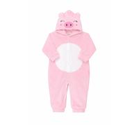 Era uma Vez Baby Plush Hooded All-in-One with Embroidered Animal Ears, Super Soft Winter Romper 0 to 12 Months Premium In-House Made, Sustainable & Ultra Cosy (Pig, 3-6 Months)