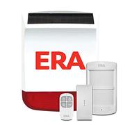 ERA Valiant Wireless Solar Siren Starter Alarm Kit (Red Lens) - Pet Friendly Starter Burglar Alarm System with a Loud 110db External Solar Powered Siren and Strobe