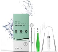 Eradicate Tonsil Stones Quickly & Safely, 8 Medical Tools to Fight Bad Breath and Tonsilloliths - NEVIS Tonsil Stone Removal Kit with Accessories