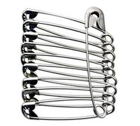 eRadius 10 x Extra Large Safety Pins Kraft Craft Pins Size 4 / 55mm 10Pcs Silver
