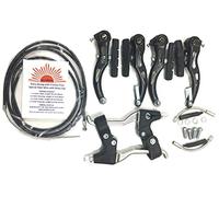 eRadius BMX Mountain Bike V Brakes Set | Alloy Levers | Brake Cables (Front+Rear) | V Brake Accessories | Full Caliper Set