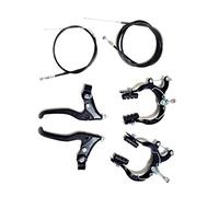 eRadius Complete Bicycle Caliper Brake Set | Front & Rear Cables | Lever Set | V Brake Accessories | BMX MTB Bikes Old School Complete Caliper Set