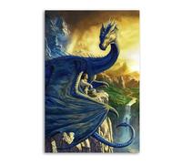 Eragon Dragon with Boy Poster Decorative Painting Canvas Wall Posters And Art Picture Print Modern Family Bedroom Decor Posters 12x18inch(30x45cm)