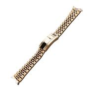 ERAKAFZTTK 19mm Strap Silver Middle Gold Hollow Curved End 316L Stainless Solid Screw Links Watch Band Strap Fit For Seiko 7009-3040(Gold)