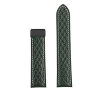 ERAKAFZTTK 20mm 22mm Leather Strap Fit For Tag Heuer Carrera Monaco Series Men's Quick Release Watchband Magnetic Folding Buckle Bracelet Black(Green bk,20mm)