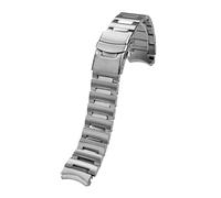 ERAKAFZTTK 20mm Stainless Steel Strap Fit For Seiko PROSPEX Series Small Monsters SRPH75K1/SRPD25K1 Watch Men Watchband Black/Silver(Silver)