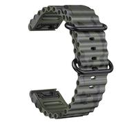 ERAKAFZTTK 22 26mm Silicone Ocean Strap Fit For Garmin Fenix 6 Pro/7/5 Camo Band Fit For Instinct 2/Forerunner 965/Approach S62 Watchband(Camo Army Green,26mm)