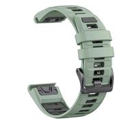 ERAKAFZTTK 26mm 22mm Two Tone Silicone Strap Fit For Garmin Fenix E 8 7X 7 6 6X/Epix Pro Gen 2 51mm 47mm/Tactix Watch Band Accessories(Green ink gray,26mm)