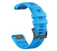 ERAKAFZTTK 26mm 22mm Two Tone Silicone Strap Fit For Garmin Fenix E 8 7X 7 6 6X/Epix Pro Gen 2 51mm 47mm/Tactix Watch Band Accessories(Sky blue,22mm)