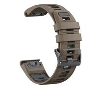ERAKAFZTTK 26mm 22mm Two Tone Silicone Strap Fit For Garmin Fenix E 8 7X 7 6 6X/Epix Pro Gen 2 51mm 47mm/Tactix Watch Band Accessories(Brown ink gray,26mm)
