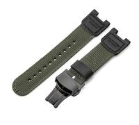 ERAKAFZTTK Army Green Black Concave Interface Watchband Fit For Casio Watchband SGW-100 Sgw100 Steel Buckle Anti-Allergy Replace Watch Strap(Army green-Black-B1)