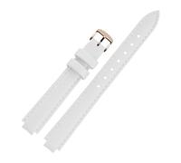ERAKAFZTTK Cowhide Strap Substitute Fit For Casio Watch Fit For Women SHEEN Series SHE-3034GL/SHE-4029PG Watch Strap Convex Watch Accessories(White rk,12-8mm)