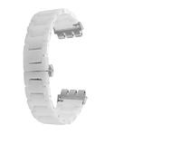 ERAKAFZTTK Double Convex Ceramic Wristband Fit For Swatch Watch Three Eye YVS420 YVS454 451 Ceramic Watch Strap 21mm Bracelet(4102 white silver)