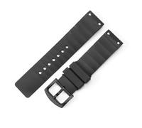 ERAKAFZTTK Durable Silicone Watch Strap Fit For Cartier Santos Sandoz Solid Steel Buckle And Flat Interface Design 23mm Unisex Rubber Wristband(Black-Black-K2)