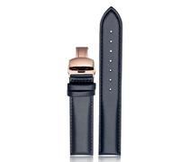 ERAKAFZTTK First Layer Calfskin Strap Quick Release 16mm 18mm 20mm Fit For Samsung Galaxy Watch, Garmin Fit For FIYTA Men And Women Watch Band(Blue rk,16mm)