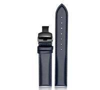 ERAKAFZTTK First Layer Calfskin Strap Quick Release 16mm 18mm 20mm Fit For Samsung Galaxy Watch, Garmin Fit For FIYTA Men And Women Watch Band(Blue bk,16mm)
