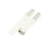 ERAKAFZTTK Fit For Cartier 21st Century Watch Band W10125U2 Special Convex Interface Silicone Strap Watch Accessories Black White 10x20mm(White-Steel-Z4)