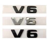 ERAKAFZTTK Fit For Mercedes Benz AMG Flat Letters V6 Emblems Badges V 6 Symbols Nameplate 2PC(V6 (2pc) Chrome)