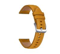 ERAKAFZTTK Genuine Leather Strap Fit For Ticwatch Pro 3 Ultra GPS 22mm Sport Band Fit For Ticwatch Pro 3 LTE/2020/GTX/E2/S2 Replacement Bracelet(Yellow brown si)